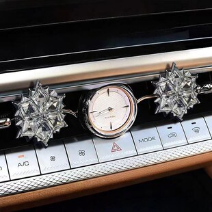 雪花水晶車載香薰水擺件汽車內空調出風口上裝 飾品女高級2025新款