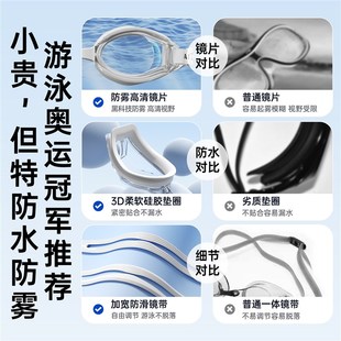 泳鏡高清防霧防水男女游泳眼鏡小框泳鏡泳帽套裝 備 成人裝