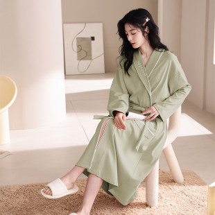本命年大紅色睡衣女中長款 新品 純棉長袖 2025新款 秋冬 睡袍女春秋款