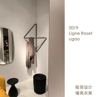 北歐墻角掛衣架設計師衣服架轉角衣帽架墻角衣架裝 飾拐角壁掛衣架