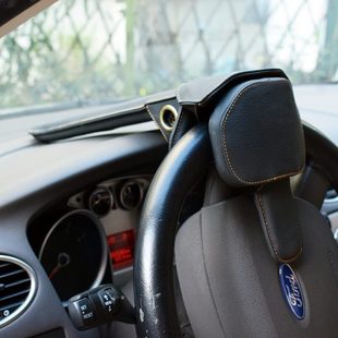 汽車方向盤鎖防盜鎖小汽車鎖具車頭把鎖方向盤葉片防鉆鎖防盜芯
