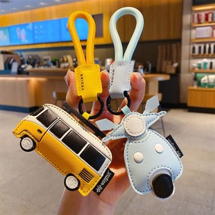 2025新款 創(chuàng)意皮革交通工具掛件汽車鑰匙扣小摩托皮質(zhì)包掛件鑰匙鏈