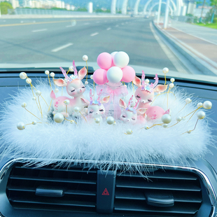 飾品 車載香薰中控臺車內裝 一路平安鹿汽車擺件2025新款 高檔女神款