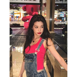 背心女夏彈力修身 甜辣后背扭結無袖 收腰顯瘦上衣 時髦秘籍 六指導