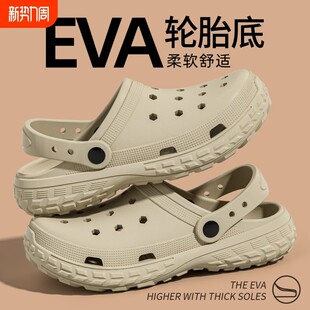露趾拖鞋 皮涼皮鞋 涼夏可外穿百 男牛津煤球男人防滑水大碼 現貨涼鞋