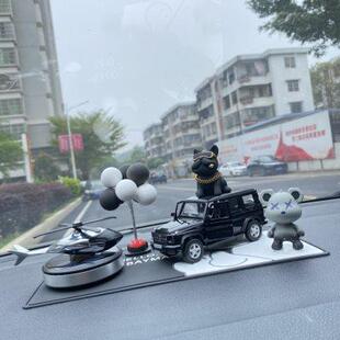 暴力熊太陽能飛機(jī)車載香水汽車香薰車內(nèi)持久香氛淡香裝 飾用品擺件