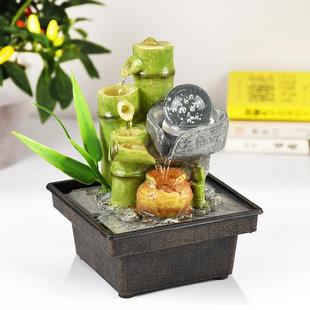 客廳流水擺件循環水小型創意噴泉辦公桌面風水輪生財裝 飾生日禮物