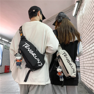 小挎包胸包 單肩包女學生個性 潮牌斜挎包男士 ins運動腰包休閑時尚