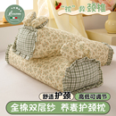 全棉雙層紗卡通蕎麥殼枕頭枕芯兒童學(xué)生成人護(hù)頸椎助睡眠午睡硬枕