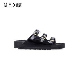 春夏新品 Fresh Birkenstock勃肯 Florida 黑色皮質涼鞋 女款