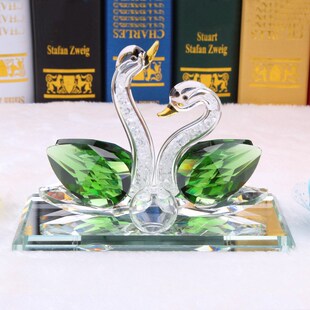 新品 F香水座創(chuàng)意禮品汽車香水擺件 汽車香水座車載水晶雙天鵝坐式