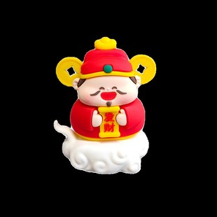 財神爺擺件新年汽車用品裝 飾招財客廳辦公室車內飾品桌面車載物件