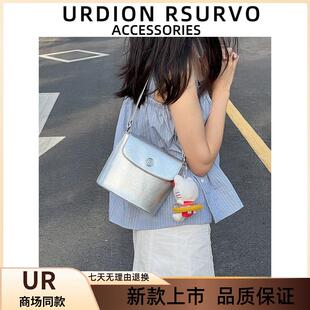 UR高級感水桶包包女2025新款 休閑設計感小眾單肩斜挎包通勤托特包