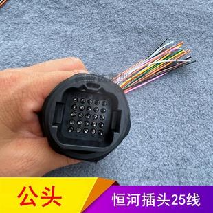 適配恒河后處理線束插頭公插頭母插頭25線汽車配件