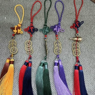 仿古錢幣掛件純銅銅錢掛件小禮品家居汽車裝 飾銅錢中國結(jié)飾品車掛