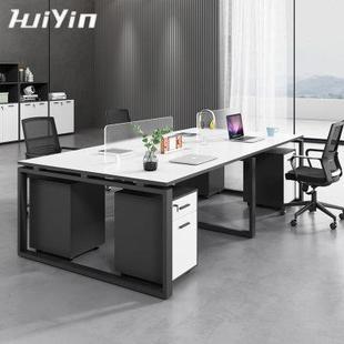 職員辦公桌椅組合家具 6多人位電腦隔斷工位屏風職員桌 簡約現(xiàn)代4