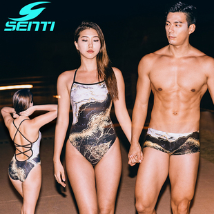 顯瘦速干高檔游泳衣泳裝 女時(shí)尚 性感連體三角泳衣 SENTI韓國進(jìn)口