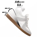 厚底板鞋 真皮牛皮德訓(xùn)鞋 百搭小白鞋 隱形內(nèi)增高5cm夏季 子 男女同款