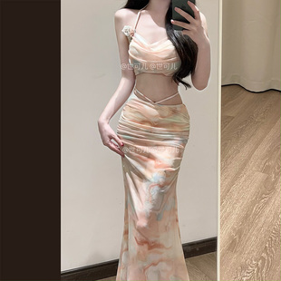 世可兒2025黃白色荷葉邊分體泳衣女三件套比基尼純欲風防走光溫泉