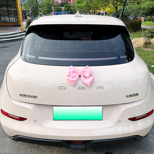 蝴蝶結(jié)車尾掛件車外后備箱尾部公仔摩托車玩偶汽車擺件車載裝 飾品
