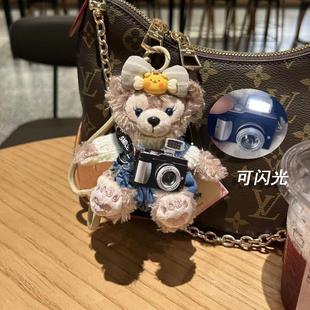 閃光相機雪莉玫車掛件可愛車載后視鏡掛飾汽車鑰匙扣裝 飾女友禮物