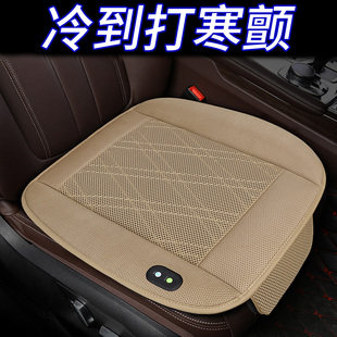 汽車通風坐墊夏季 冰絲24v伏大貨車帶風扇空調吹風透氣12v座椅涼席