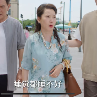 子中老年人雪紡衫 承歡記劉婉玉何賽飛同款 女媽媽上衣褲 短袖 薄 套裝