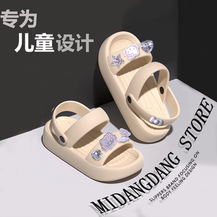 EVA厚底防滑兩穿不臭腳親子涼拖鞋 外穿2025新款 女童夏季 兒童涼鞋