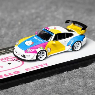 helloKitty貓仿真合金汽車模型收藏擺件 64保時捷RWB964 Decode