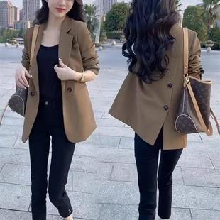 高級感休閑氣質加厚西服上衣 外套女2025春新款 正品 小個子顯瘦西裝